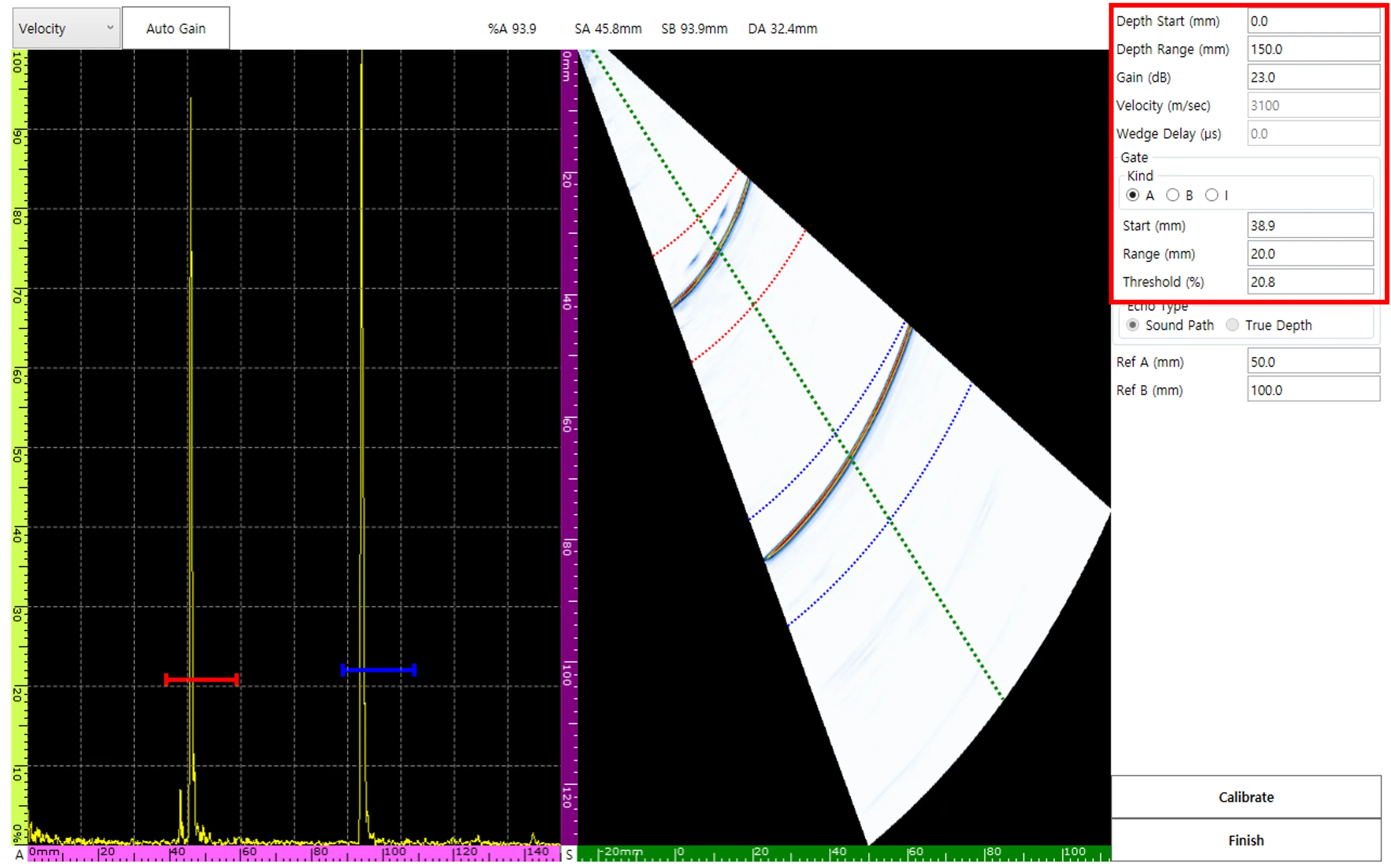  Velocity Calibration Settings